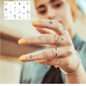 Temporary Tattoos: 24 finger tattoos