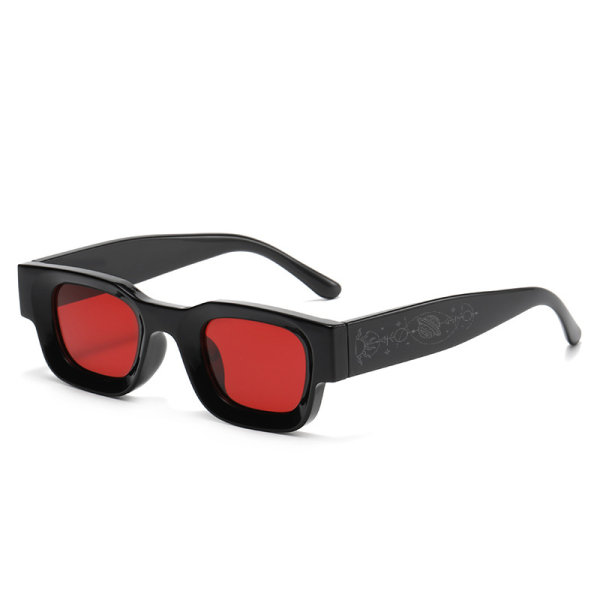 Black limitless Visor Black frame ocean red